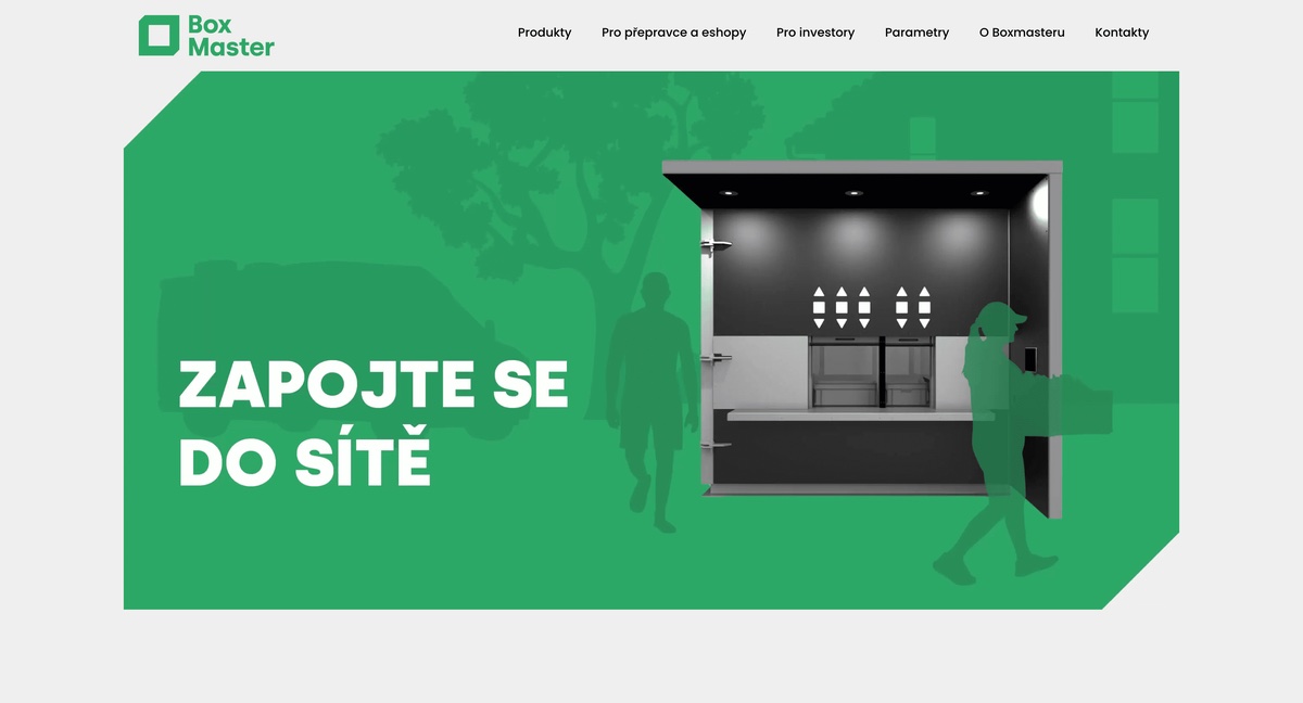 BoxMaster – B2B web na míru | Jonas Kopp, webový vývojář Ukázka webu BoxMaster – B2B prezentace sítě výdejních boxů, tvorba webů na míru